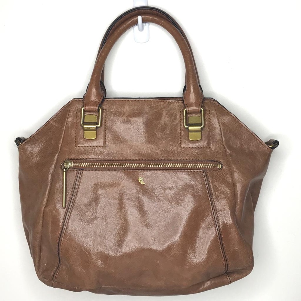 Elliott Lucca Faro City Brown Leather Satchel Bag
